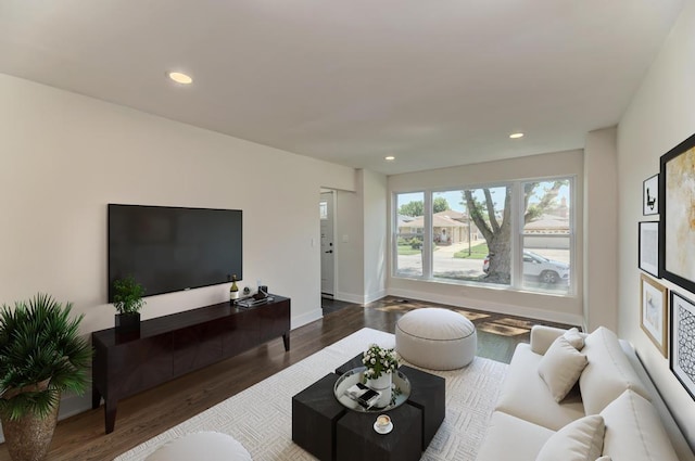 8916 S Sacramento Ave, Evergreen Park, IL 60805 - living area with wood finished floors and recessed lighting