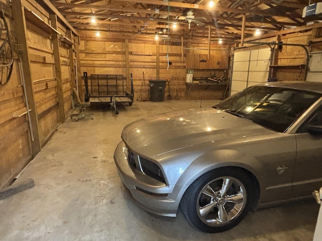 3667 Arthesia St E, Armstrong, IL 61812 - garage with wood walls