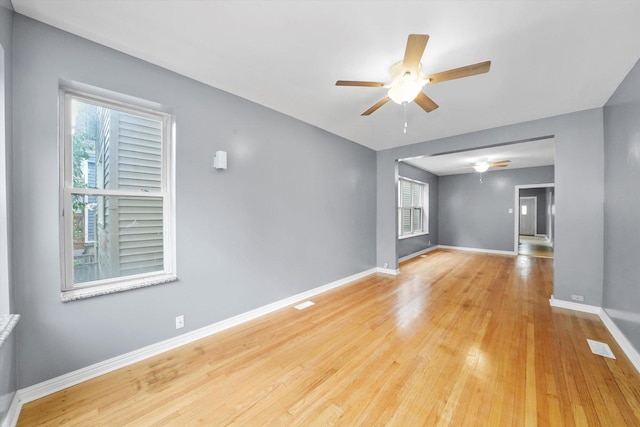 1438 S 50th Ct, Cicero, IL 60804 - spare room featuring a ceiling fan and wood finished floors