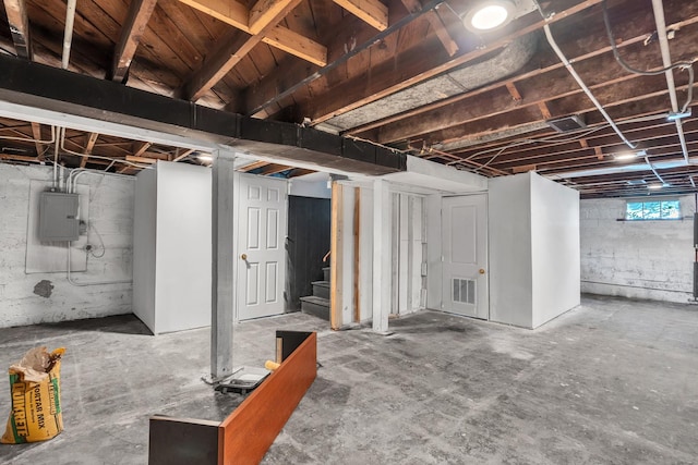 193 May St, Bensenville, IL 60106 - below grade area featuring electric panel and stairs