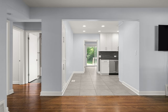 505 W Alexander Blvd, Elmhurst, IL 60126 - hallway with light wood-style floors and recessed lighting