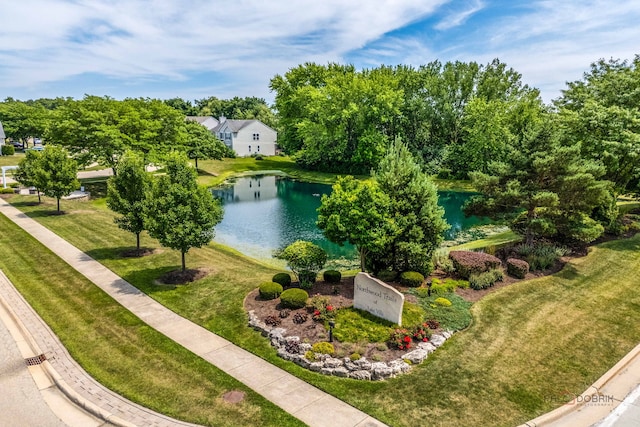 330 Greenview Ln, Lake Villa, IL 60046 - view of community featuring a water view, a yard, and view of scattered trees