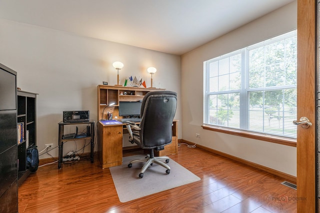 330 Greenview Ln, Lake Villa, IL 60046 - office area with healthy amount of natural light and wood finished floors