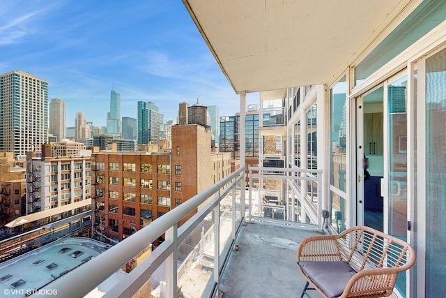 757 N Orleans St Unit 907, Chicago, IL 60654 - balcony with a view of skyline