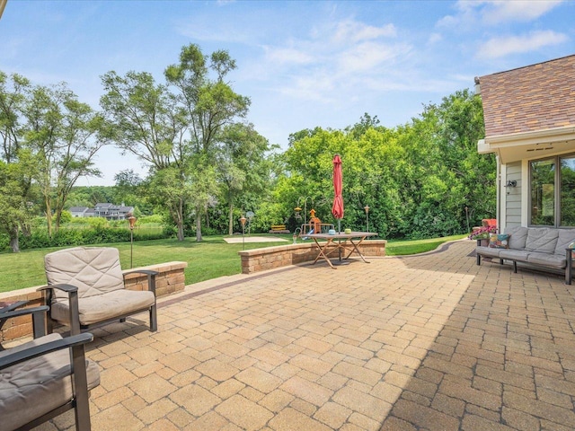 12828 Menominee Trl, Roscoe, IL 61073 - view of patio featuring view of scattered trees