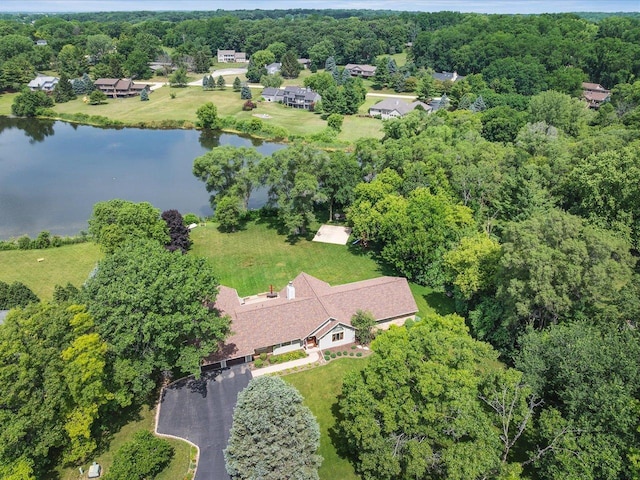 12828 Menominee Trl, Roscoe, IL 61073 - aerial overview of property's location with a large body of water