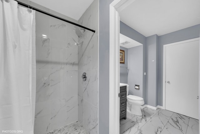 445 Kinkaid Ct, Des Plaines, IL 60016 - bathroom with marble finish floors, a marble finish shower, and vanity