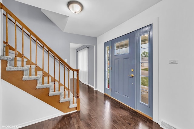 445 Kinkaid Ct, Des Plaines, IL 60016 - entryway featuring stairway and wood finished floors