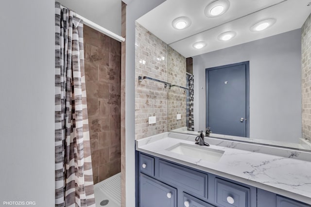 445 Kinkaid Ct, Des Plaines, IL 60016 - full bathroom with a stall shower and vanity
