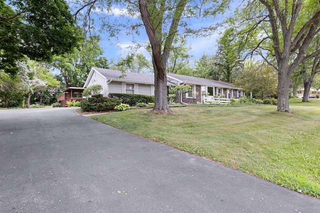 1485 Bryn Mawr Ln, Rockford, IL 61107 - ranch-style house with driveway and a front lawn