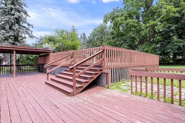 1485 Bryn Mawr Ln, Rockford, IL 61107 - deck with stairway