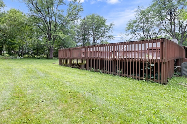 1485 Bryn Mawr Ln, Rockford, IL 61107 - view of green lawn featuring a deck