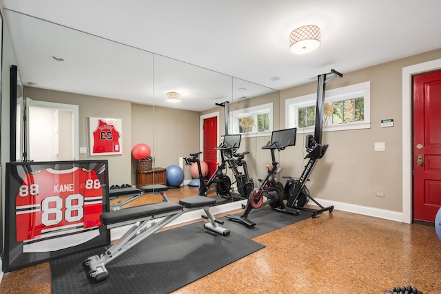 2131 W Schiller St, Chicago, IL 60622 - workout room with baseboards