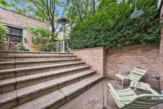 2131 W Schiller St, Chicago, IL 60622 - view of patio / terrace with stairs