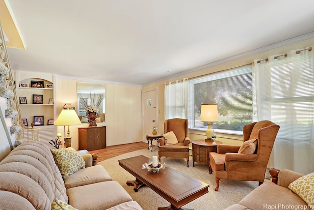 3914 N Richmond Rd, Johnsburg, IL 60051 - living area featuring ornamental molding and wood finished floors