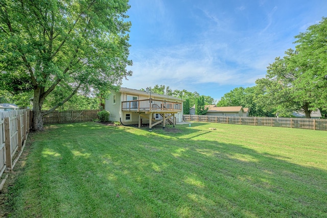 214 Somerset Ct, New Lenox, IL 60451 - fenced backyard featuring stairway and a deck