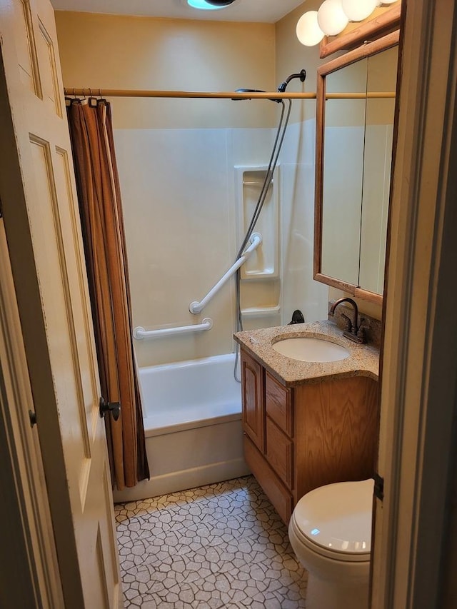 3021 N Prater Ave, Melrose Park, IL 60164 - full bath with shower / bath combo, vanity, and tile patterned flooring