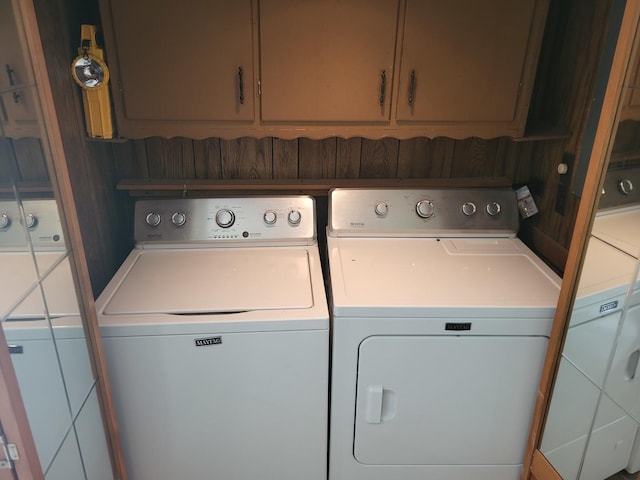 3021 N Prater Ave, Melrose Park, IL 60164 - washroom featuring cabinet space and washing machine and clothes dryer