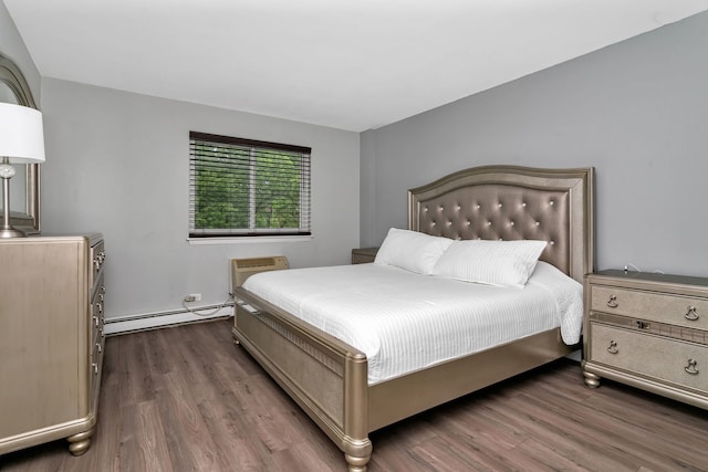 520 Burning Tree Ln Unit 306, Naperville, IL 60563 - bedroom featuring baseboard heating and dark wood finished floors
