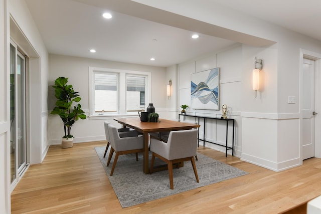5309 Crain St, Skokie, IL 60077 - dining area featuring light wood finished floors and recessed lighting