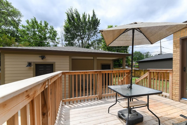 5309 Crain St, Skokie, IL 60077 - view of wooden deck