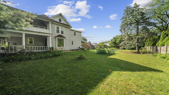 123 E 3rd St, Byron, IL 61010 - view of yard featuring a balcony