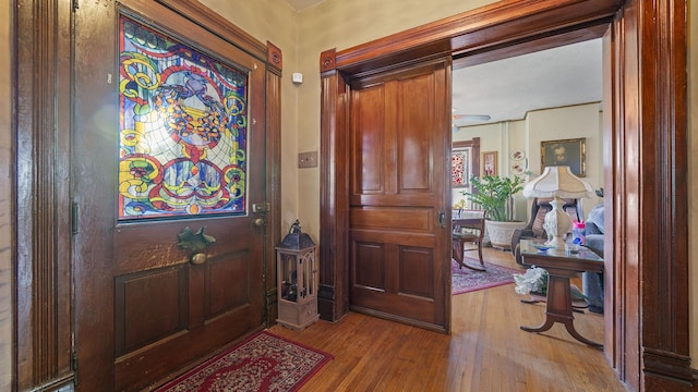 123 E 3rd St, Byron, IL 61010 - foyer with wood finished floors