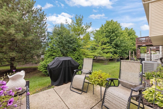 2406 Georgetown Cir, Aurora, IL 60503 - view of patio featuring a grill