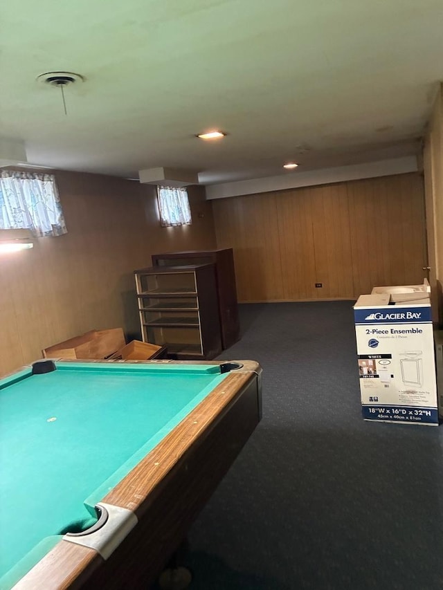 10 Lombard Cir, Lombard, IL 60148 - game room with plenty of natural light, carpet floors, and billiards