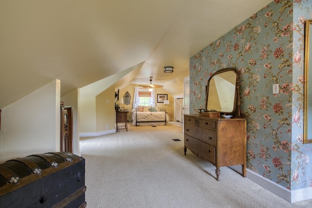 275 N Main St, Crystal Lake, IL 60014 - bedroom with light colored carpet and vaulted ceiling