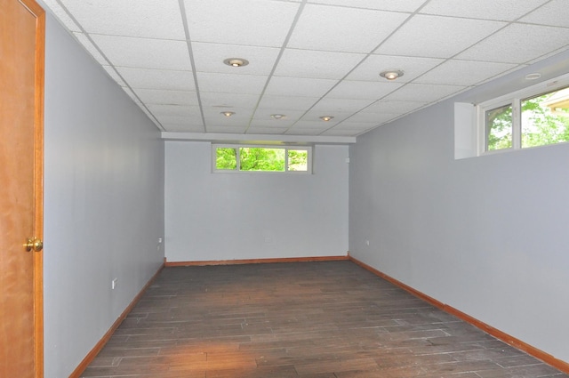 1033 S Main Dr, Lombard, IL 60148 - unfurnished room featuring wood finished floors, healthy amount of natural light, and a paneled ceiling