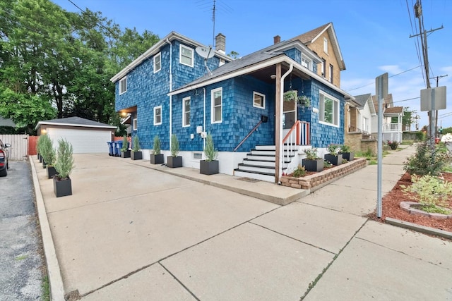 2620 Vermont St, Blue Island, IL 60406 - view of front of property with an outbuilding and a garage