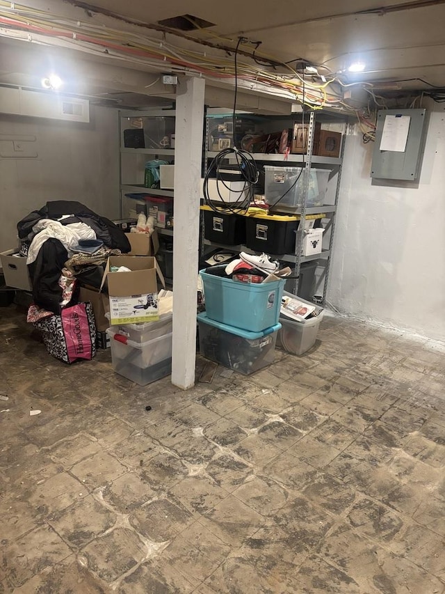 1805 Rock St, Peru, IL 61354 - unfinished below grade area with electric panel