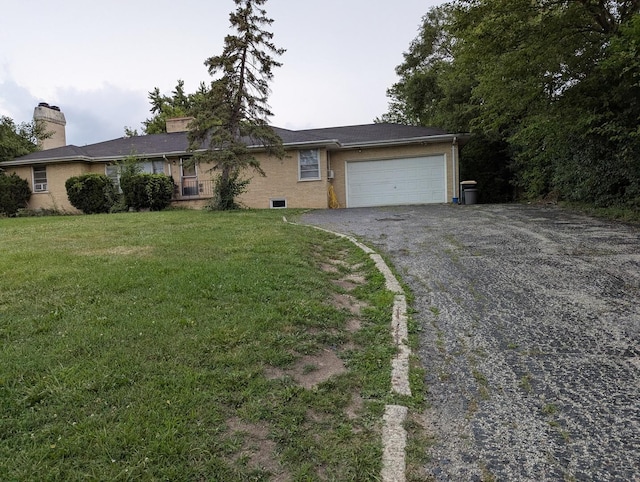 219 W 79th St, Burr Ridge, IL 60527 - ranch-style house featuring asphalt driveway, a front lawn, and an attached garage