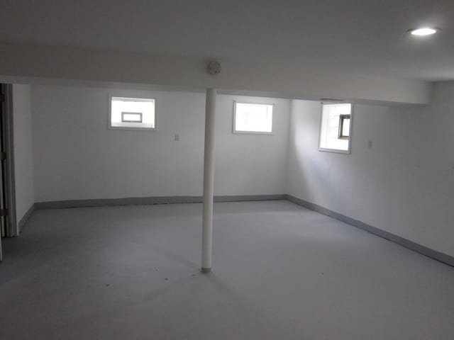 15831 Trumbull Ave, Markham, IL 60428 - below grade area featuring baseboards and recessed lighting