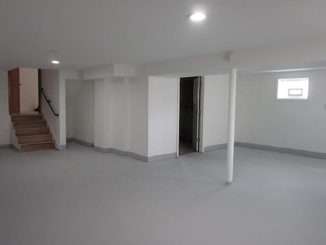 15831 Trumbull Ave, Markham, IL 60428 - below grade area featuring recessed lighting and stairway