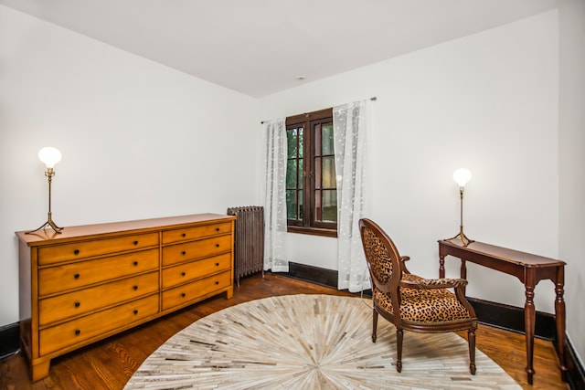 519 N Elmwood Ave, Oak Park, IL 60302 - sitting room featuring wood finished floors and radiator