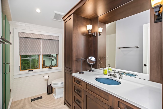519 N Elmwood Ave, Oak Park, IL 60302 - full bath with vanity, a stall shower, and tile patterned floors