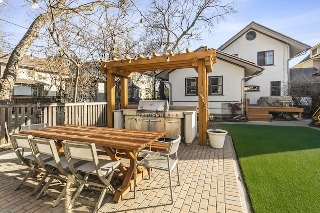 519 N Elmwood Ave, Oak Park, IL 60302 - view of patio featuring area for grilling, outdoor dining area, and a wooden deck