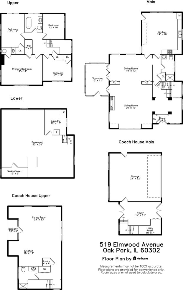 519 N Elmwood Ave, Oak Park, IL 60302 - view of property floor plan
