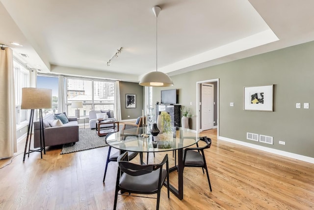 1600 S Wabash Ave Unit 4E, Chicago, IL 60616 - dining room with light wood-type flooring and track lighting