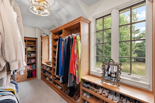15606 W Sweedler Rd, Manhattan, IL 60442 - spacious closet with carpet and a chandelier