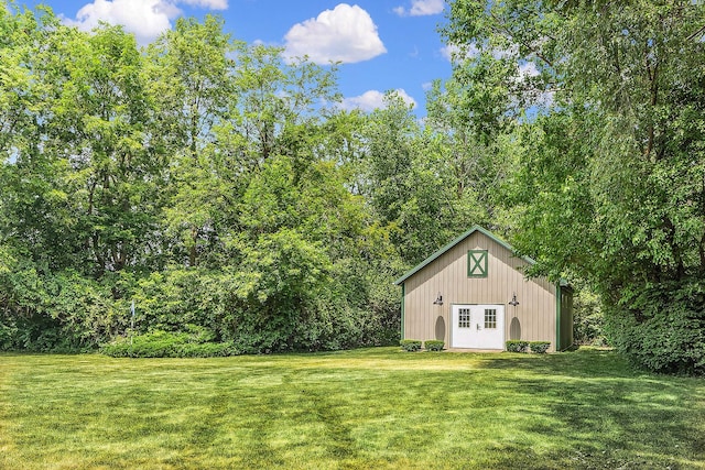 15606 W Sweedler Rd, Manhattan, IL 60442 - view of grassy yard featuring an outdoor structure