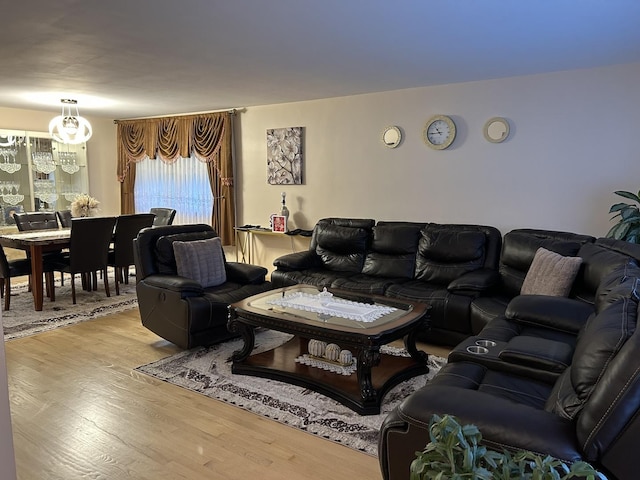 9362 Clancy Dr, Des Plaines, IL 60016 - living room with wood finished floors and a chandelier