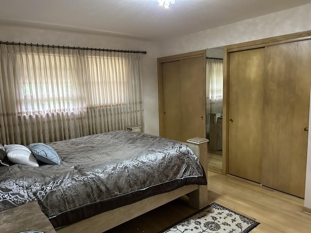 9362 Clancy Dr, Des Plaines, IL 60016 - bedroom with multiple closets and light wood-type flooring
