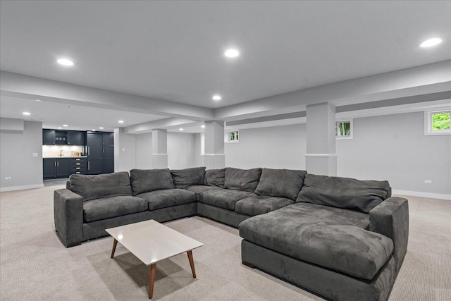 330 Abbotsford Rd, Kenilworth, IL 60043 - living area featuring recessed lighting and light carpet