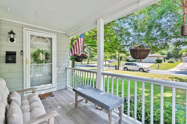 338 N Benton St, Palatine, IL 60067 - wooden porch featuring a yard