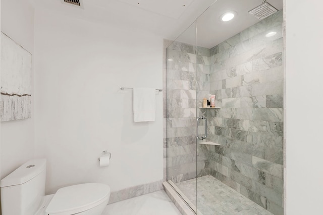 21 E Huron St Unit 3704, Chicago, IL 60611 - bathroom featuring a shower stall and recessed lighting