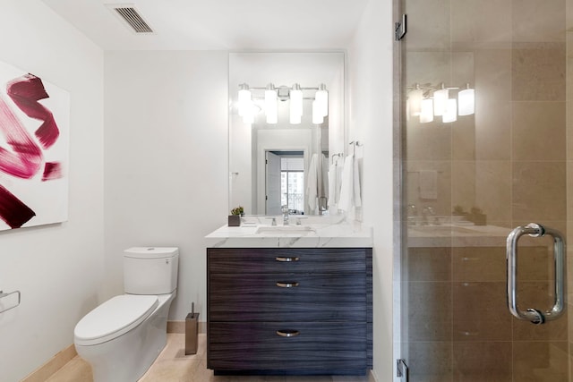 21 E Huron St Unit 3704, Chicago, IL 60611 - full bathroom featuring vanity and a shower stall