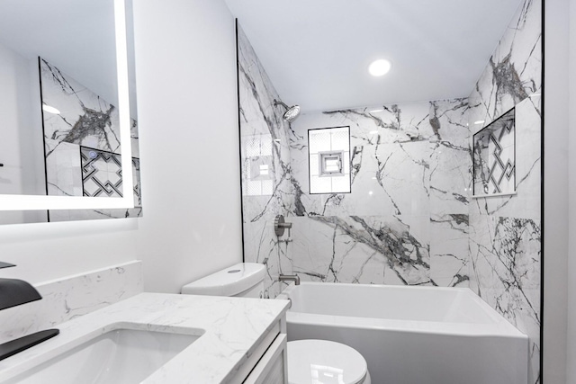 10940 S Trumbull Ave, Chicago, IL 60655 - full bath with vanity,  shower combination, and recessed lighting